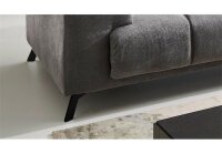 Ecksofa R SPEED Stoff stone mit Sitztiefenverstellung