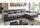 Ecksofa R SPEED Stoff stone mit Sitztiefenverstellung