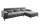 Ecksofa R SPEED Stoff stone mit Sitztiefenverstellung