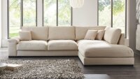 Ecksofa R Angel Lincoln Cord Creme Nosagunterfederung