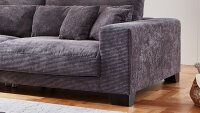 Bigsofa PLAY Megasofa Sofa Cord grau inkl. Kissen 286 cm