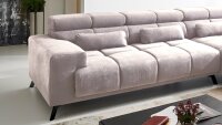 Ecksofa Rechts SPEED creme Kopf und Sitztiefenverstellung