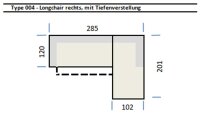 Ecksofa Rechts SPEED creme Kopf und Sitztiefenverstellung