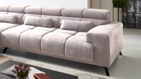 Ecksofa Links SPEED creme Kopf und Sitztiefenverstellung