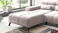 Ecksofa Links SPEED creme Kopf und Sitztiefenverstellung