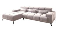 Ecksofa Links SPEED creme Kopf und Sitztiefenverstellung