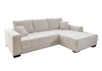 Ecksofa R MERLIN creme elektrische Sitztiefenverstellung