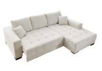 Ecksofa R MERLIN creme elektrische Sitztiefenverstellung