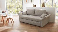 Funktionssofa LUCA Sofa in grau mit Bettfunktion 140 cm