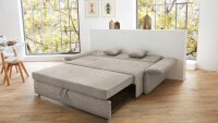 Funktionssofa LUCA Sofa in grau mit Bettfunktion 140 cm