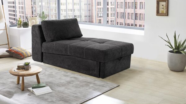 Recamiere ROBIN Schlafsofa Sofa Polstersofa in schwarz mti Federkern