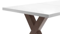 Esstisch MISTER X rost weiß Lack ausziehbar 160-210x90 cm