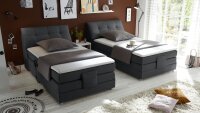 Boxspringbett Carpino Stoff anthrazit Komfortbett mit Motor 120x200 cm