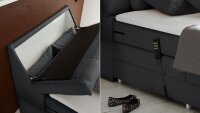 Boxspringbett Carpino Stoff anthrazit Komfortbett mit Motor 120x200 cm