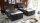 Boxspringbett Carpino Stoff anthrazit Komfortbett mit Motor 120x200 cm