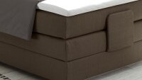 Boxspringbett Carpino Stoff stone Komfortbett mit Motor 120x200 cm