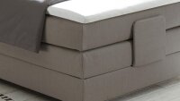 Boxspringbett Carpino Stoff silber Komfortbett mit Motor 120x200 cm