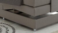 Boxspringbett Carpino Stoff silber Komfortbett mit Motor 120x200 cm