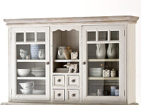 Aufsatz Opus T99 Kiefer massiv white sanded Recycle-Holz