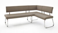 Eckbank ARCO Bank in Lederlook cappuccino mit...