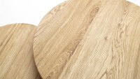 Couchtisch GENNY 2er Set Beistelltisch in Asteiche massiv rund