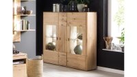 Highboard RAVELLO Buffet Balkeneiche Bianco massiv...
