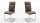 Schwingstuhl PIA 2er-Set Stuhl Freischwinger in antik braun mit Griff