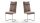 Schwingstuhl PIA 2er-Set Stuhl Freischwinger in Stoff sand mit Griff