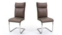 Schwingstuhl RABEA 2er-Set Stuhl Freischwinger Stoff...