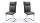 Schwingstuhl RABEA 2er-Set Stuhl Freischwinger Stoff antik grau Griff