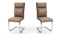 Schwingstuhl RABEA 2er-Set Stuhl Freischwinger Stoff...