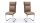 Schwingstuhl RABEA 2er-Set Stuhl Freischwinger Stoff antik sand Griff