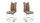 Schwingstuhl ARTOS 2 2er-Set Stuhl Freischwinger Echtleder cappuccino