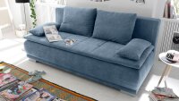 Schlafsofa LUIGI Dauerschläfer Stoff denim blau...