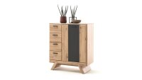 Kommode CALAIS Sideboard Wohnzimmer Balkeneiche grau