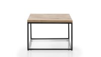 Couchtisch SAKURA Asteiche Metall Industrial Style 70x70 cm