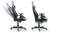 Gamingsessel McRACING LED Chefsessel Racer weiß schwarz