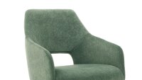 Stuhl MOREDA Stoff olive Gestell Wildeiche 180°...