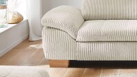 Ecksofa CONCORD R Stoff Cord natur Nosagfederung 306x197