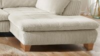 Ecksofa CONCORD R Stoff Cord natur Nosagfederung 306x197