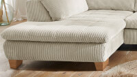 Ecksofa MP-IN14007 L Stoff Cord natur Nosagfederung 197x306
