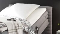 Boxspringbett System CARMEN 1 Stoff grau TTFK Topper Motor 100x200