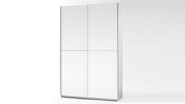 Schwebetürenschrank FAST weiß Garderobenschrank