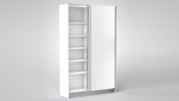 Schwebetürenschrank FAST weiß Garderobenschrank