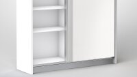 Schwebetürenschrank FAST weiß Garderobenschrank