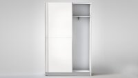 Schwebetürenschrank FAST weiß Garderobenschrank