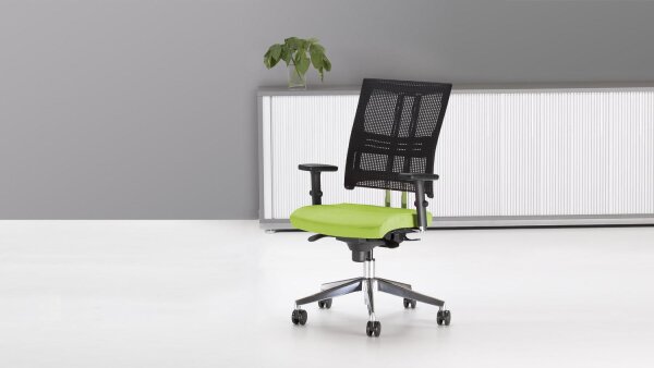 Drehstuhl NET MOTION Bürostuhl Drehsessel in grün mit Funktionen
