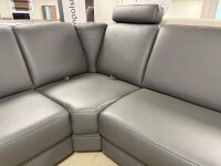 Wohnlandschaft Tavira Leder anthrazit 239x336x165-200 cm