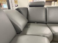 Wohnlandschaft Tavira Leder anthrazit 239x336x165-200 cm