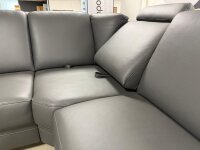 Wohnlandschaft Tavira Leder anthrazit 239x336x165-200 cm